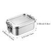 4 Pcs Leak-Proof Lunch Box 550ml Stainless Steel Bento Lunch