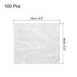 sourcing map 100 Pcs Gold Leaf Sheets 6" x 6" Imitation Gold Foil Sheets for Crafts,Picture Frames,Sculpture,Nails and DIY Arts Decoration,Silver