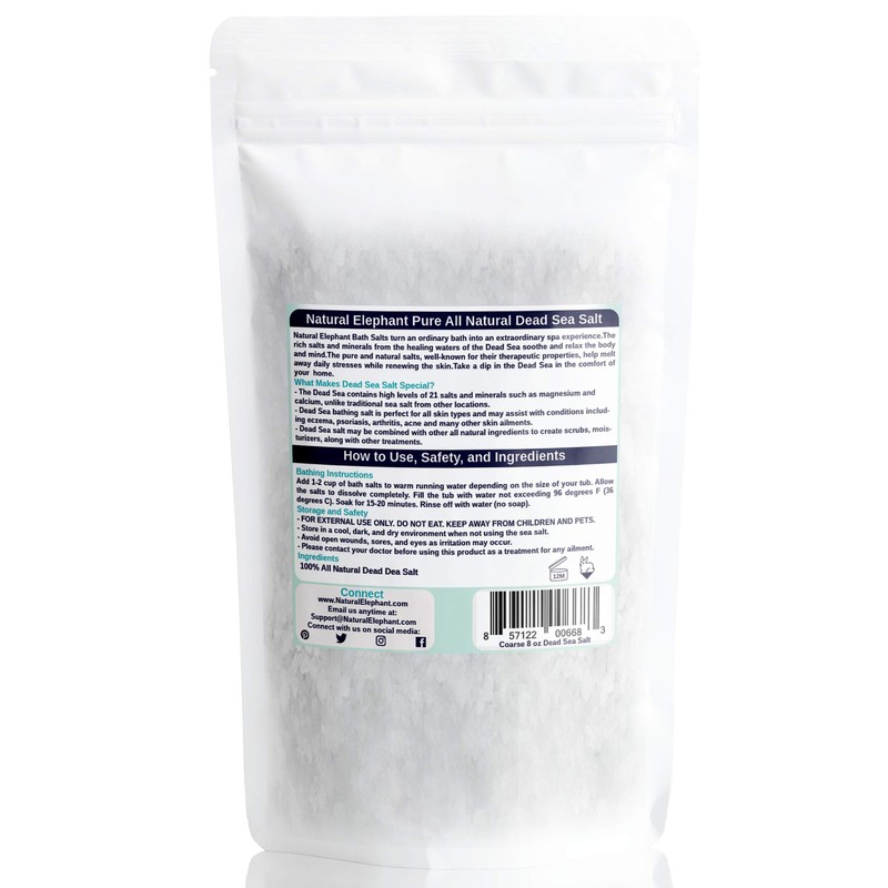 Natural Elephant Dead Sea Bath Salt Travel and Trial Sizes