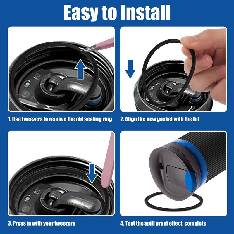 6pcs Replacement Gaskets Compatible with Contigo Snapseal Byron Travel Mug