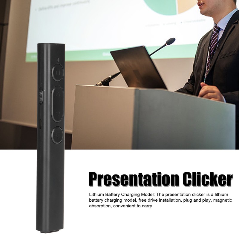 Presentation Clicker Lithium Battery Charging USB Ergonomic Design Low Radiation