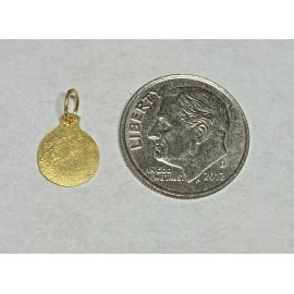 14 Karat Yellow Gold Virgin of Charity "Caridad del Cobre" 8mm Baby Medal