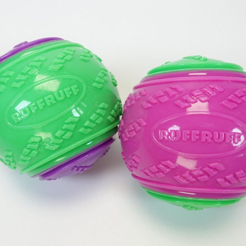 RUFFRUFF Pack of 2. Extra Large XL Squeaky Ball for