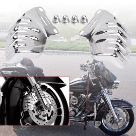 Unbranded Chrome Front Brake Caliper Insert For Harley Road King Street Glide FLHXS FLHX