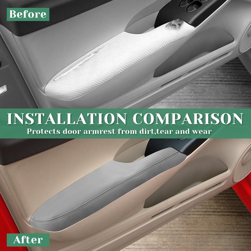 VKGUG 2PCS Front Door Panel Armrest Cover Replacement Compatible with