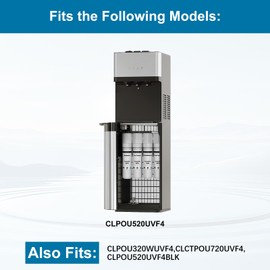 WFiltr 4 Stage Filter Replacement Kit Compatible with Brio Water Cooler UVF4 Model