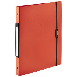 リヒトラブ ファイル クリヤーブック A4 30穴 交換式 2タイプポケット オレンジ N7520-4