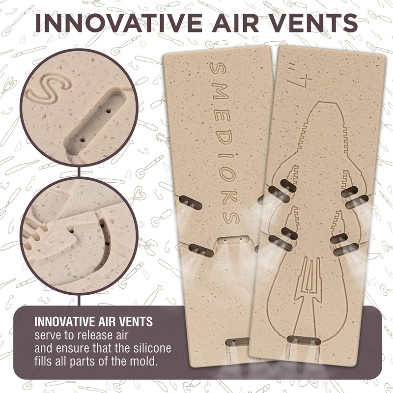 Smedioks Premium Soft Plastiс Mold Lure Making Injection Molds Fishing