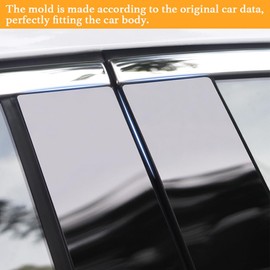 6pcs Black Car Window Center Pillar Stickers for Nissan Altima(2019-2025) Car Window Moldings Trim Protect The Center Pillar Prevent Scratches Car Tuning Accessories
