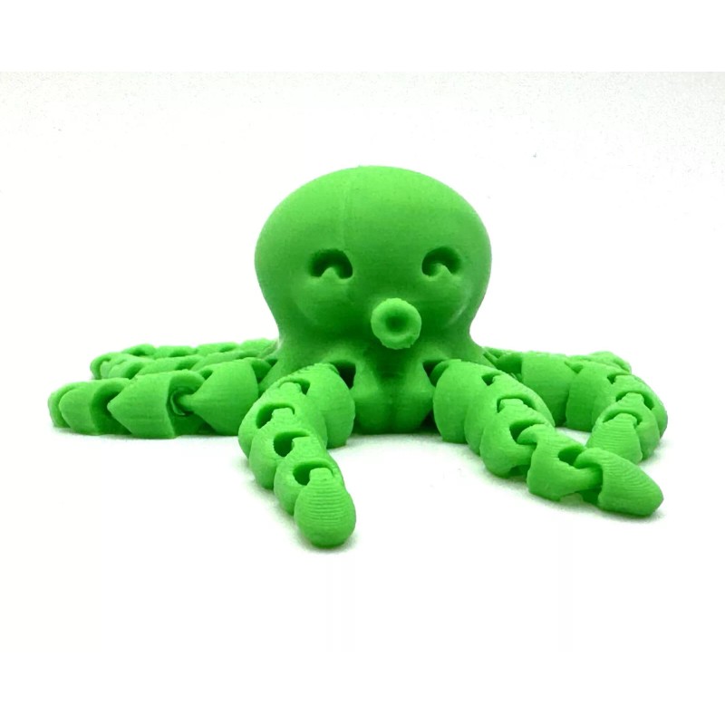 Octopus - Flexible Articulating Fidget Toy - Green - Stress