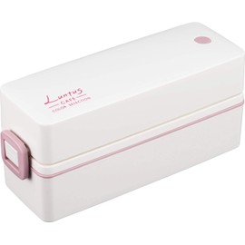 Asbel 3541 C Lantas SS-T600N Lunch Box, White, 20.3 fl oz (600 ml), Width 7.6 x Depth 2.6 x Height 3.4 inches (19.3 x 6.7 x 8.7 cm)