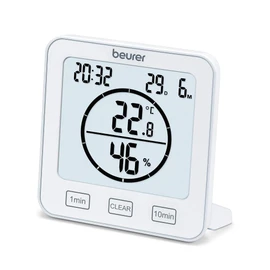 Beurer HM 22 Thermo-Hygrometer Indoor Climate Control Temperature and Relative Humidity Measurement with Timer and Beep White