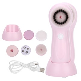 6-In-1 Face Cleaning Brush USB Charging Face Deep Cleansing Machine with Base