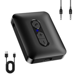 ORIA Bluetooth 5.4 Transmitter Receiver 2 in 1, Bluetooth Adapter, USB & TF Card Support, Hands-free Calling, Noise Cancelling, Aux Bluetooth Adapter for TV, PC, Home Stereo, Headphones