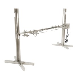 53" Electric BBQ Rotisserie Grill Kit, Rotisserie Kit for Grill with Automatic Rotisserie Motor, Pig Spit Rotisserie Grill, Height Adjustable Stainless Steel Roaster Stand for Roasting Pig Lamb