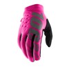 100% Men's BRISKER Women's Glove, Neon Pink/Black, SM