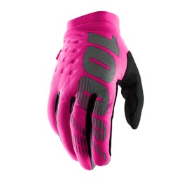 100% Men's BRISKER Women's Glove, Neon Pink/Black, SM