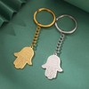 kkjoy Hamsa Hand of Fatima Keychain with Star of David