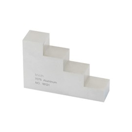 4 Step Test Calibration Block Step Wedge for Thickness and Linearity Calibration for Ultrasonic Thickness Gauge in NDT Testing #7075 Aluminum 0.500'' 1.000'' 1.500'' 2.000''