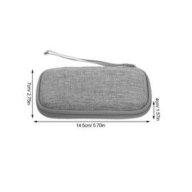 TEHAUX Portable Cord Organizer Case for Mobile Hard Drives Data Cables Accessories Stylish Grey Storage with Multiple Compartments