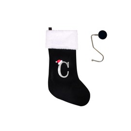 infleesh 20 Inches Monogrammed Christmas Stockings with Letters,Super Soft Christmas Stockings Large Monogram Stockings Red Letter Stockings for Christmas Holiday Xmas Gift…