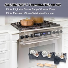 5303935271 Terminal Block Kit Compatible with Frigidaire Stoves Range/Cooktop/Oven,Replace AP4353768 1466751 75303935271 AH2333392 EA2333392 PS2333392,Fit for Electrolux/Gibson/Kelvinator/Kenmore