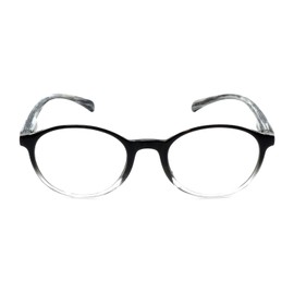 Calabria R770 Around The Neck Hanging Reading Glasses +2.50 Black Men Women Readers Long Temple Arms Eyeglass w/Soft Case