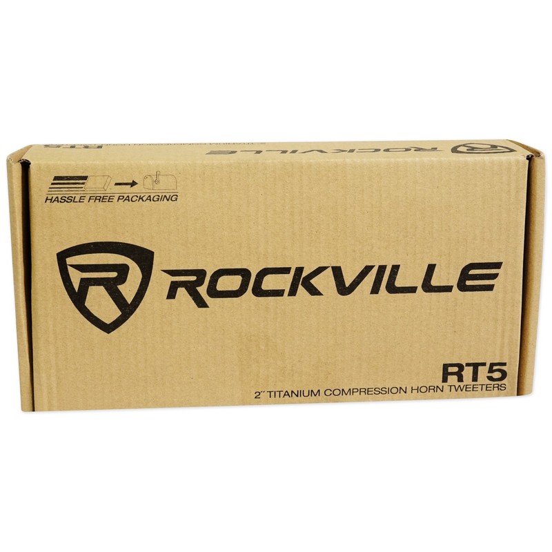 Pair Rockville RT5 2.8" Aluminum Car/Pro Tweeters w Titanium Diaphragm+Kapton