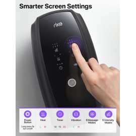 RIKE Hand Massager with Heat and Compression, 6 Levels Pressure Point Therapy Massager for Arthritis, Carpal Tunnel, and Finger Numbness, Fathers Day Birthday Gifts for Dad Women Men (Black)