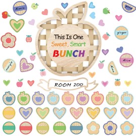 Weekgrat 100 Pcs Back to School Boho Bulletin Board Set Pastel Woven Bamboo Classroom Wall Decor Motivational Heart Flower Cutouts for Teachers Classroom Home Wall Bulletin Board Decor