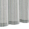TOPICK Blue Striped Small Curtains 36 Inch Drop Linen Kitchen