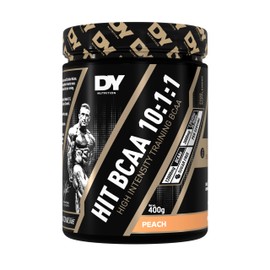 DY Nutrition DY Nutrition HIT BCAA 10:1:1 (Peach) with L-Citrulline Malate, Beta Alanine + 12g of Branch Chain Amino Acids 400g Powder, 30 Servings - Optimal Pump & Performance | Non Stim Pre & Intra Workout