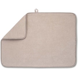 Bellemain - Tapete para platos XXL de 60.96 x 43.18 cm (tapete más grande), tapete de microfibra para secar platos, súper absorbente (marfil)