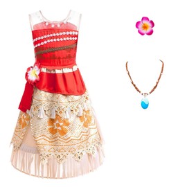 ChicFlow Moana Costume, Ocean Legend, Cosplay, Children's Suit, Moana Costume, Children, Performance, Costume, Party, Halloween, Christmas, Stage Performance, 3-Piece Set