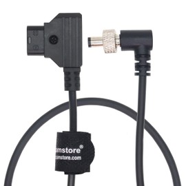 MCCAMSTORE D-Tap to Angle Locking DC 2.1 Monitor Power Cable Compatible for Atomos Inferno Video Devices PIX-E7 PIX-E5 Touchscreen Display Hollyland Mars 400s Amaran 60X 50cm/20inch