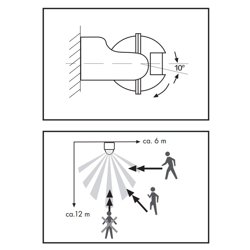 BEWEGUNGSMELDER 180 GRAD AP Weiss