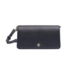 Tory Burch Emerson Mini Crossbody Clutch Detachable Strap Clutch (Black)