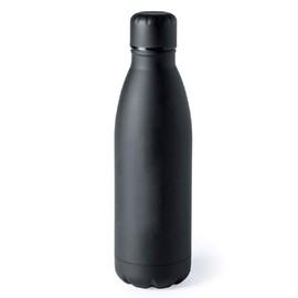 eBuyGB Metal Water Bottle 790ml Stainless Steel Leakproof Drinks Bottle Reusable BPA Free Matt Water Bottles - Travel Cup for School, Gym, Outdoor, Yoga & Sports - Black (Pack of 1)