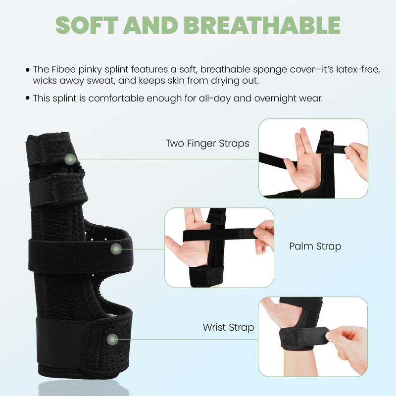 ZRNVLGH Metacarpal Finger Splint Hand Brace - Pinky Ring Finger
