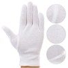 Incutex 3 pairs of white cotton gloves moisturising, cloth gloves