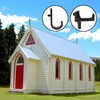 4pcs Tool Hooks for Suncast Shed, Single-Head J Hook and