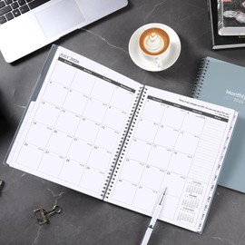 2026-2028 Monthly Planner/Calendar - 3 Year Monthly Planner 2026-2028, JAN 2026 - DEC 2028(36 Months), 9" x 11", 3 Year Calendar 2026 Planner with Tabs & Pockets, Great for Long-Term Planning - Grey