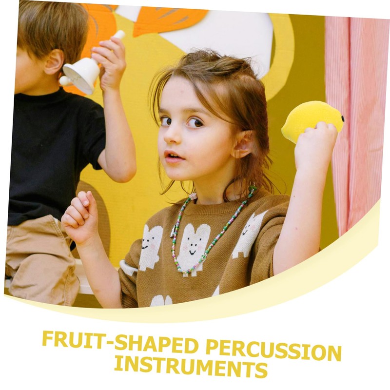 Alasum Fruit Maracas Musical Instrument Kids Percussion Shaker Lemon Shape