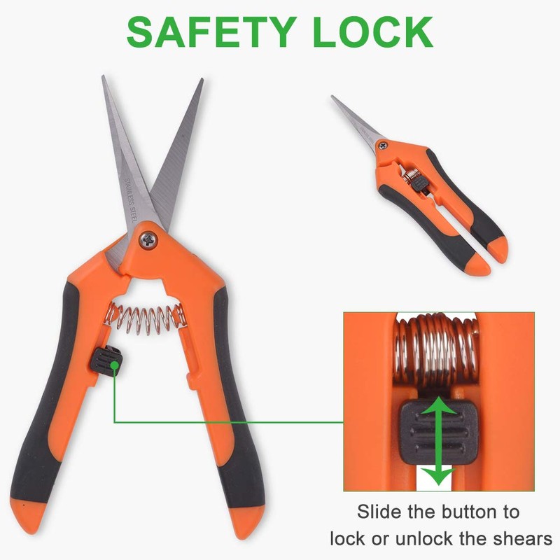 GROWNEER 6 Packs Pruning Shears Gardening Hand Pruning Snips with