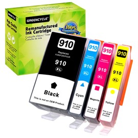 greencycle 910XL Ink Cartridges Replacement for HP 910 XL Cartridges Combo Pack Compatible with OfficeJet Pro 8020 8030 8035 OfficeJet 8022 8010 8015 8018 Pritner(1 Black 1 Cyan 1 Magenta 1 Yellow)