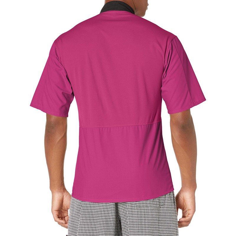 Uncommon Threads Unisex Havana Chef Coat Ss Mesh Blk Trm,