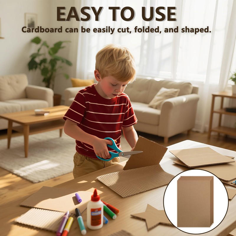 Coco Berming Pack of 30 A4 Corrugated Cardboard for Crafts,