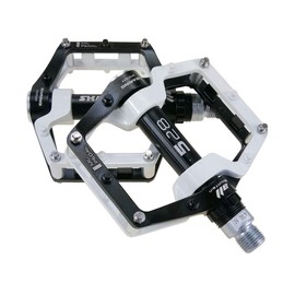 Black White 528 shanmashi Mountain Bike MTB Pedals Aluminium Bicycle BMX Flat Pedal with Removable Non-Slip Studs 9/16