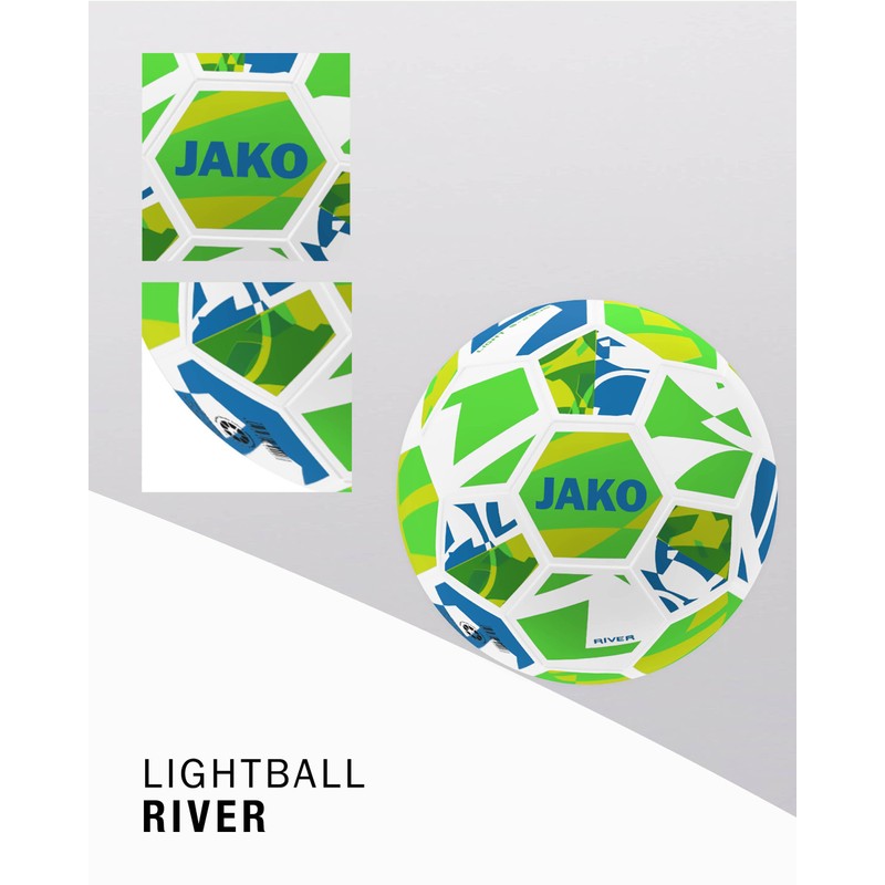 JAKO Lightball River, White/Neon Green/Neon Yellow, 4 (290 g)