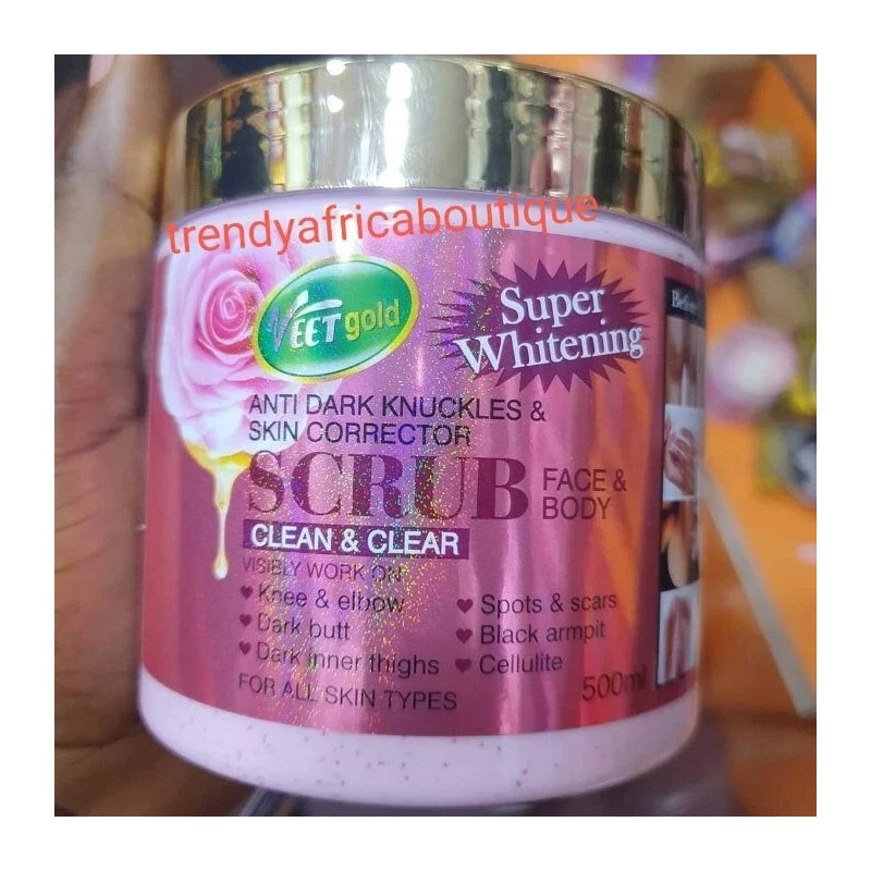 Veetgold Super Whitening Scrub & HONEYBEE KNUCKLE & KNEES RESTORER.